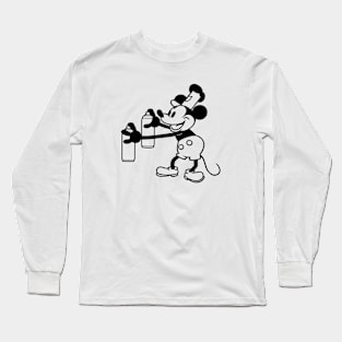 STEAMBOAT WILLIE - Graffiti style (1 color) Long Sleeve T-Shirt